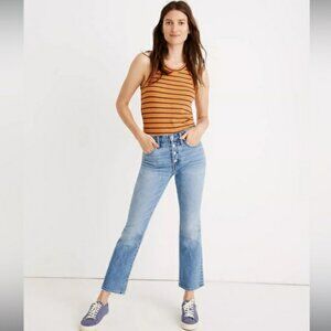 Madewell Cali Demi Boot Jeans Exposed Button Fly SIZE 27